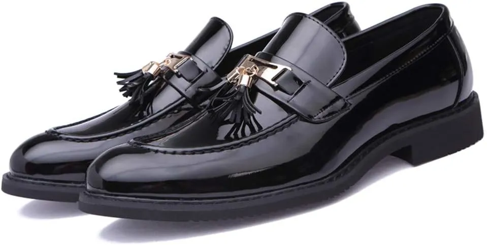 Men's Business Oxford Casual Fringed Character Sets Foot Patent Leather Formal Shoes