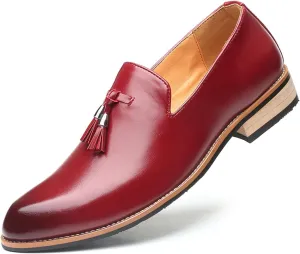 Mens Dress Loafers Shoes Formal Business Slip On Casual Shoes with Tassels Suitable for Daily, Business & Wedding wear