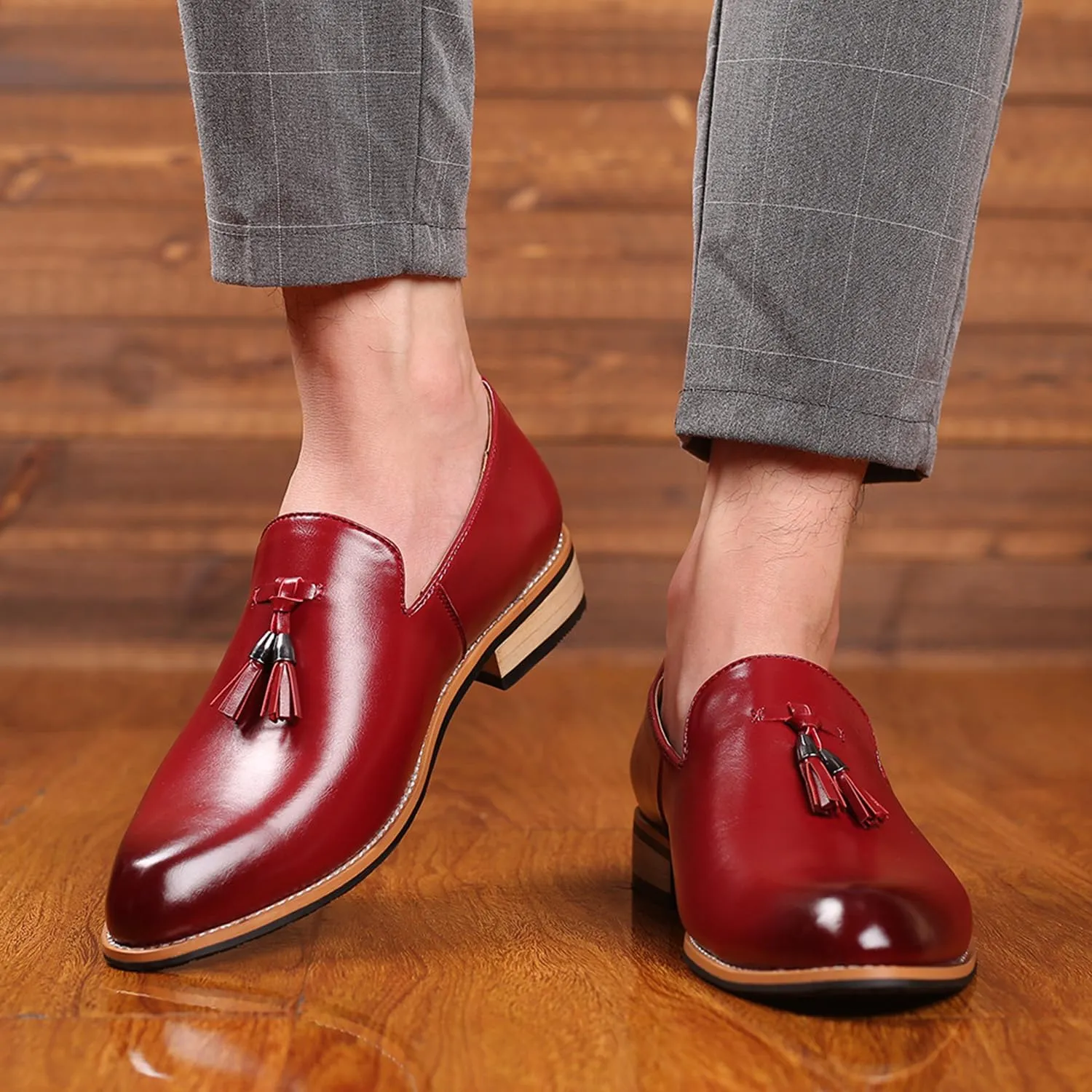 Mens Dress Loafers Shoes Formal Business Slip On Casual Shoes with Tassels Suitable for Daily, Business & Wedding wear