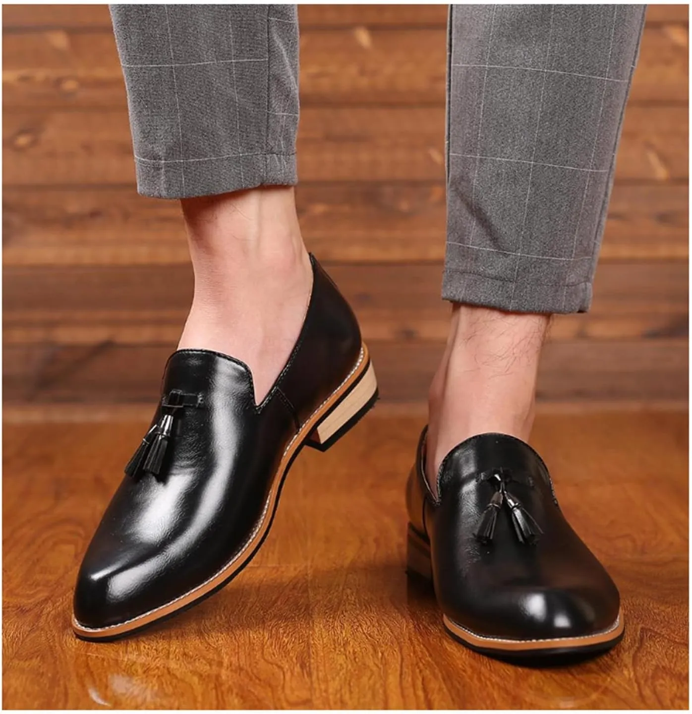 Mens Dress Loafers Shoes Formal Business Slip On Casual Shoes with Tassels Suitable for Daily, Business & Wedding wear