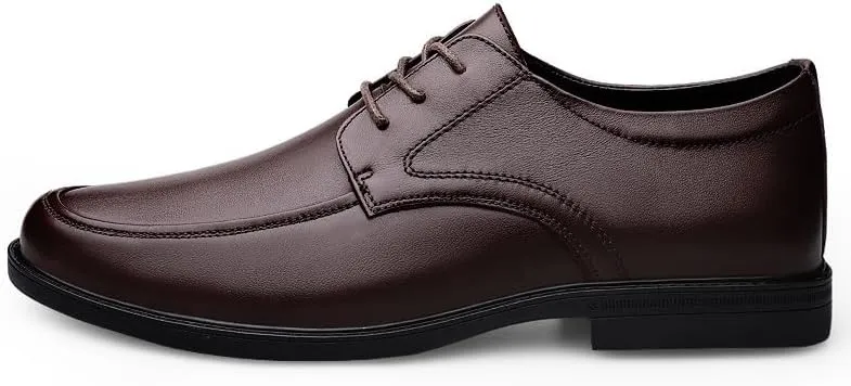 Mens Dress Oxford Formal Shoes Fashion Lace Up Comfort Orthopedic Plain Toe Pu Leather Non Slip Anti-Slip Wedding
