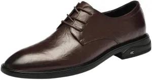 Mens Dress Oxford Formal Shoes Fashion Lace Up Party Breathable Pu Leather Party Non Slip Rubber Sole Low Top Shoe