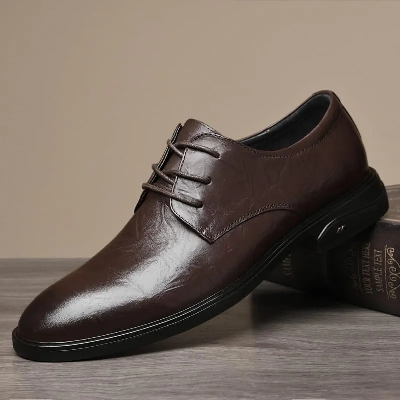 Mens Dress Oxford Formal Shoes Fashion Lace Up Party Breathable Pu Leather Party Non Slip Rubber Sole Low Top Shoe
