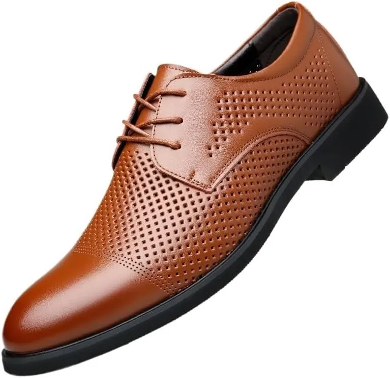 Men's Dress Tuxedo Shoes Retro Comfortable Business Non-Slip Softsole Walking Derby Shoes