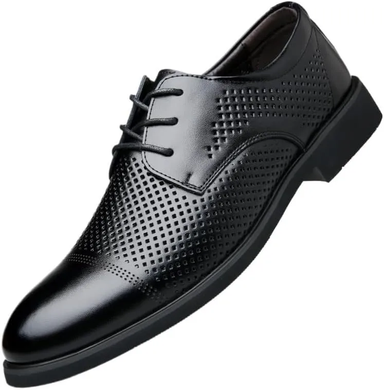 Men's Dress Tuxedo Shoes Retro Comfortable Business Non-Slip Softsole Walking Derby Shoes