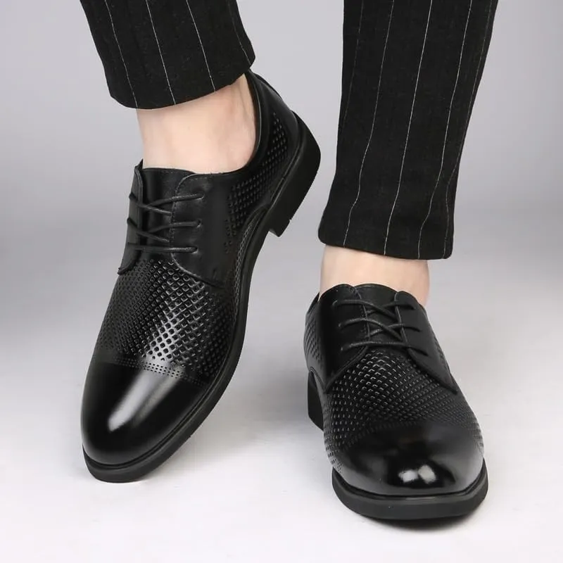 Men's Dress Tuxedo Shoes Retro Comfortable Business Non-Slip Softsole Walking Derby Shoes