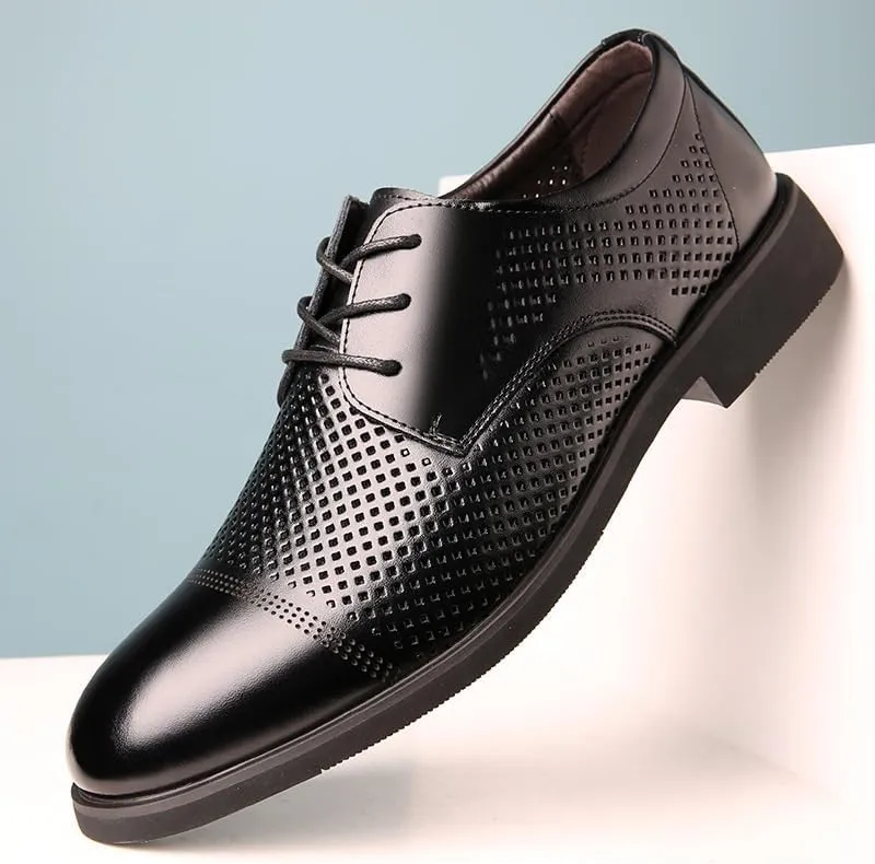 Men's Dress Tuxedo Shoes Retro Comfortable Business Non-Slip Softsole Walking Derby Shoes