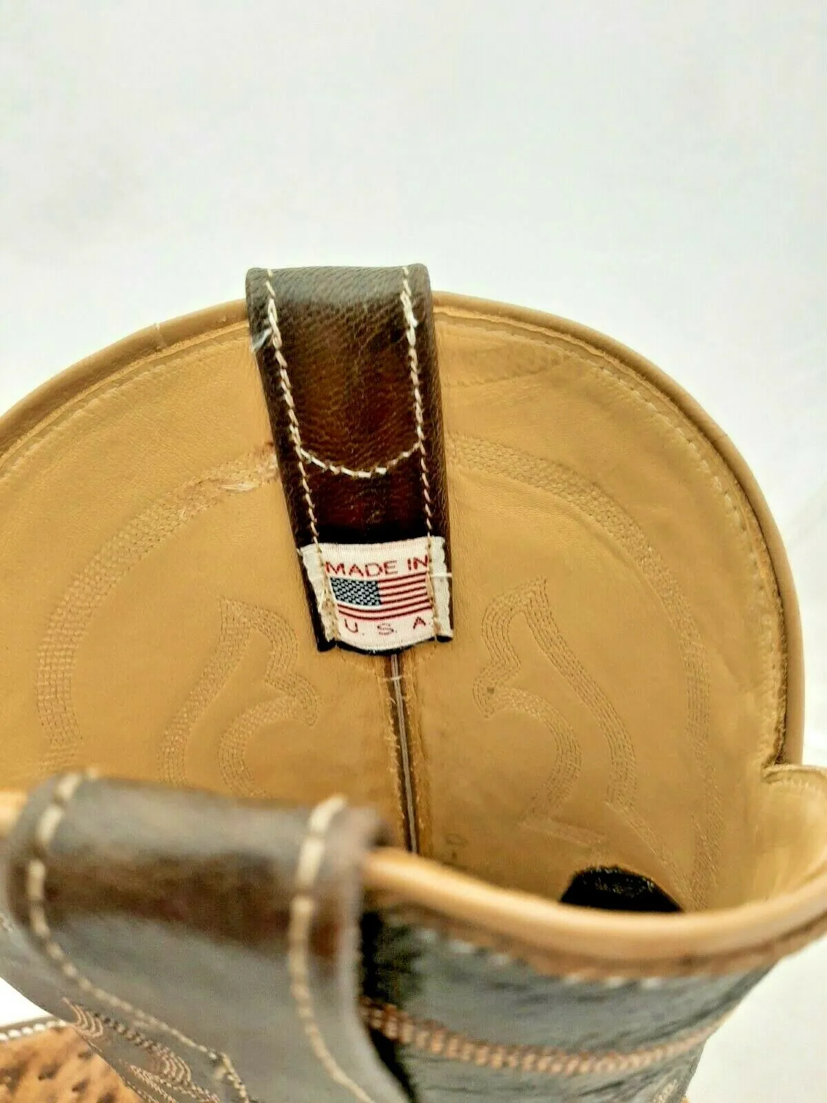 MEN'S EXCLUSIVE ANDERSON BEAN WESTERN BOOTS FULL QUILL OSTRICH 328263