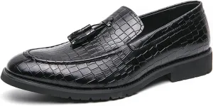 Men's Fashion Business Patent Leather Tassel Formal Shoes Comfortable Non-Slip Casual Party Dress Shoes