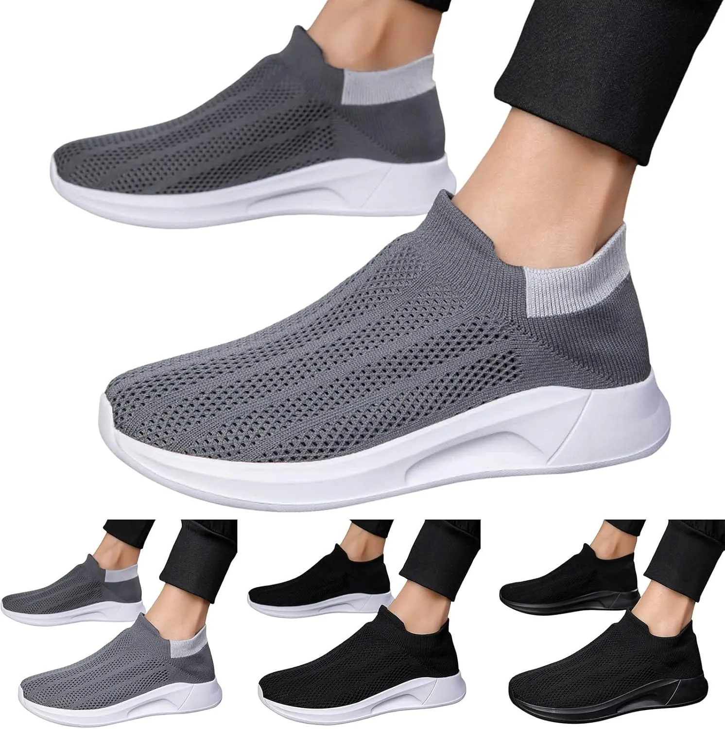 Men's Fashion Sneakers Mens Slip on Shoes Sneaker for Men Slip on Shoe for Men Sport Breathable Sneaker
