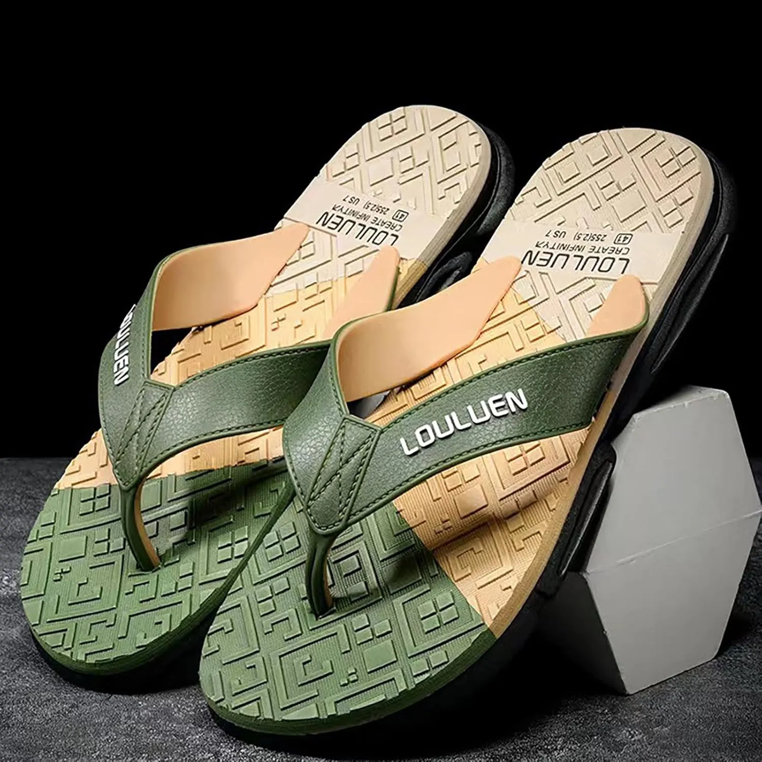 Mens Flip Flops Men's Beach Sandals Quick Dry Flip Flop Slides Men's Hiking Sandals Flip Flops for Men