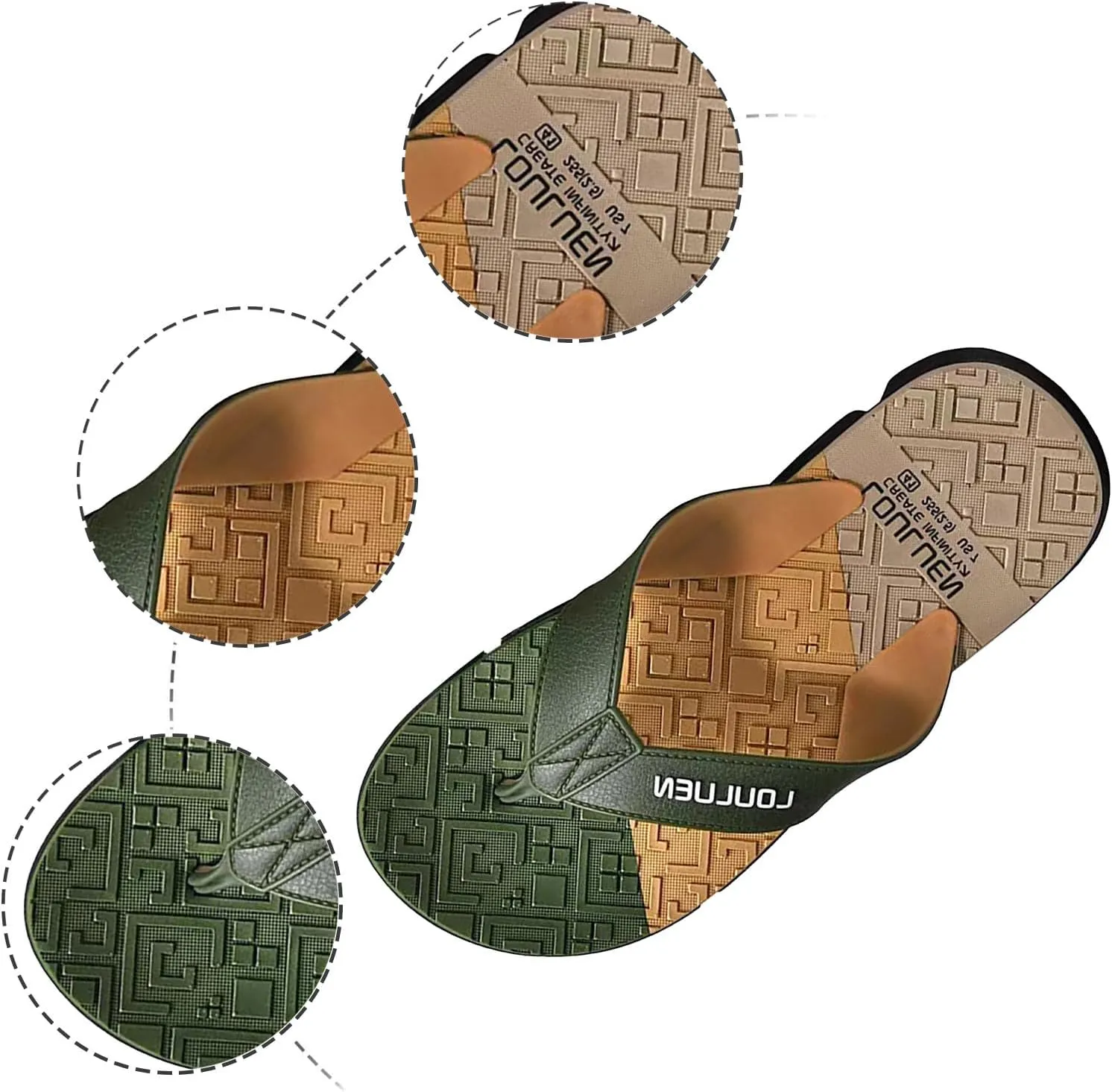 Mens Flip Flops Men's Beach Sandals Quick Dry Flip Flop Slides Men's Hiking Sandals Flip Flops for Men