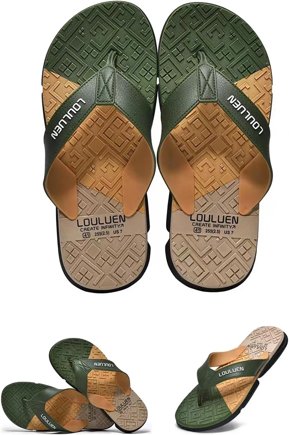 Mens Flip Flops Men's Beach Sandals Quick Dry Flip Flop Slides Men's Hiking Sandals Flip Flops for Men