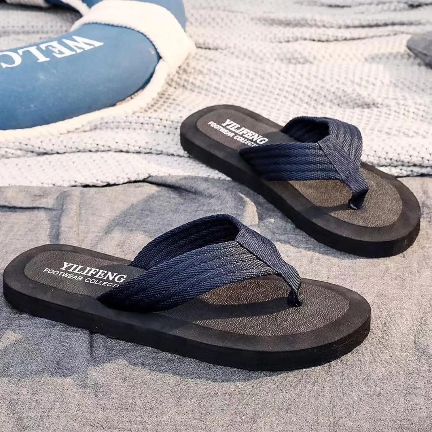 Mens Flip Flops Mens Thong Sandals Indoor and Outdoor Beach Flip Flop Men's Hiking Sandals Flip Flops Men