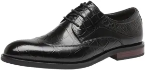Men's Formal Shoes Dress Oxford Classic Lace Up Wedding Breathable Burnished Leather Prom Wedding Anti-Slip Non Slip Casual Shoe