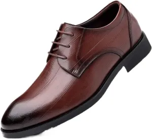 Men's Formal Shoes Dress Oxford Vintage Lace Up Outdoor Cap Toe Design Faux Leather Anti-Slip Non Slip Resistant Office
