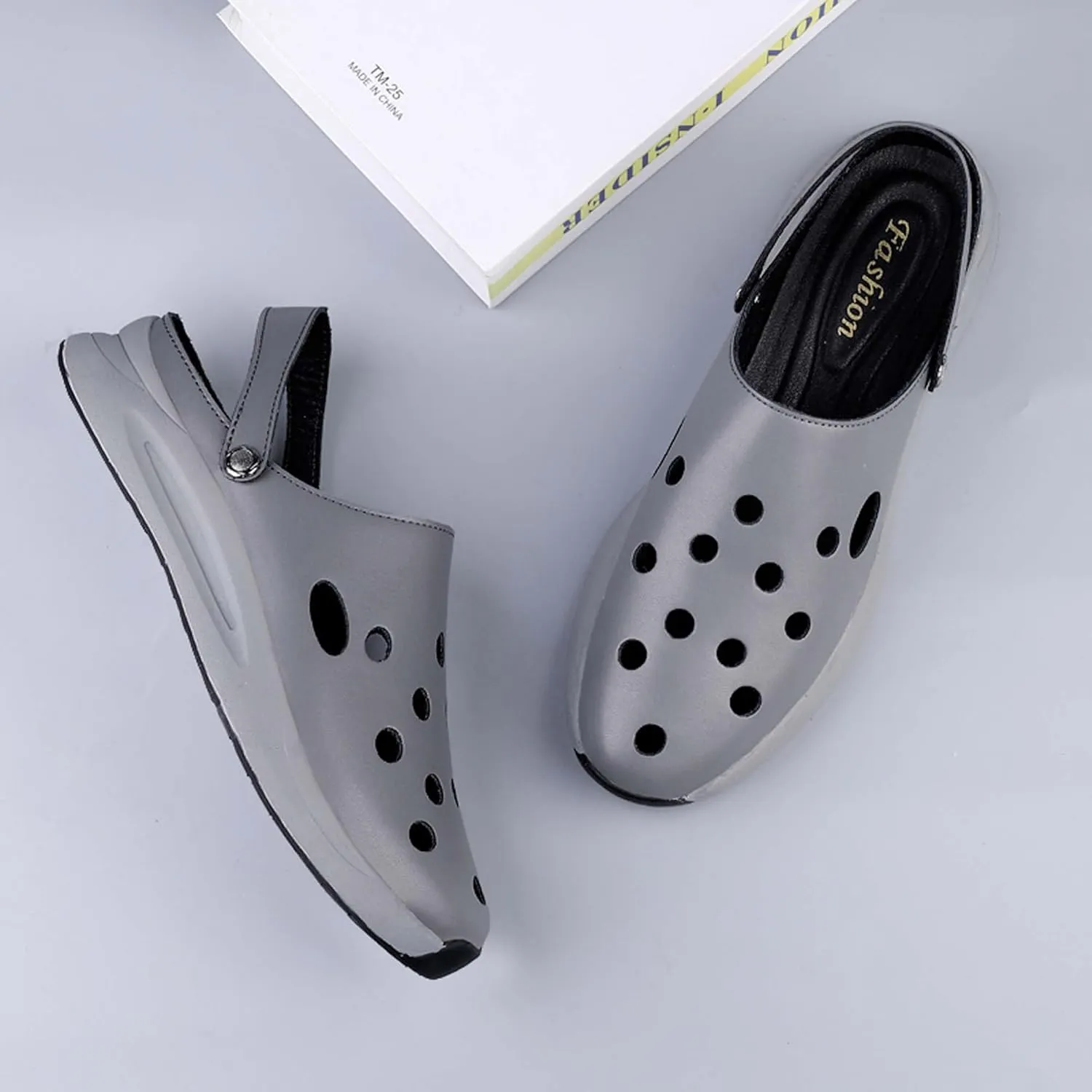 Men's Garden Shoes Comfortable Breathable Summer Sports Sandals Outdoor Casual Walking Beach Shoes Indoor Outdoor Clogs Mule Sandals Slippers