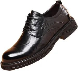 Mens Lace Up Dress Shoes Fashion Casual Classic Pointed-Toe Formal Shoes