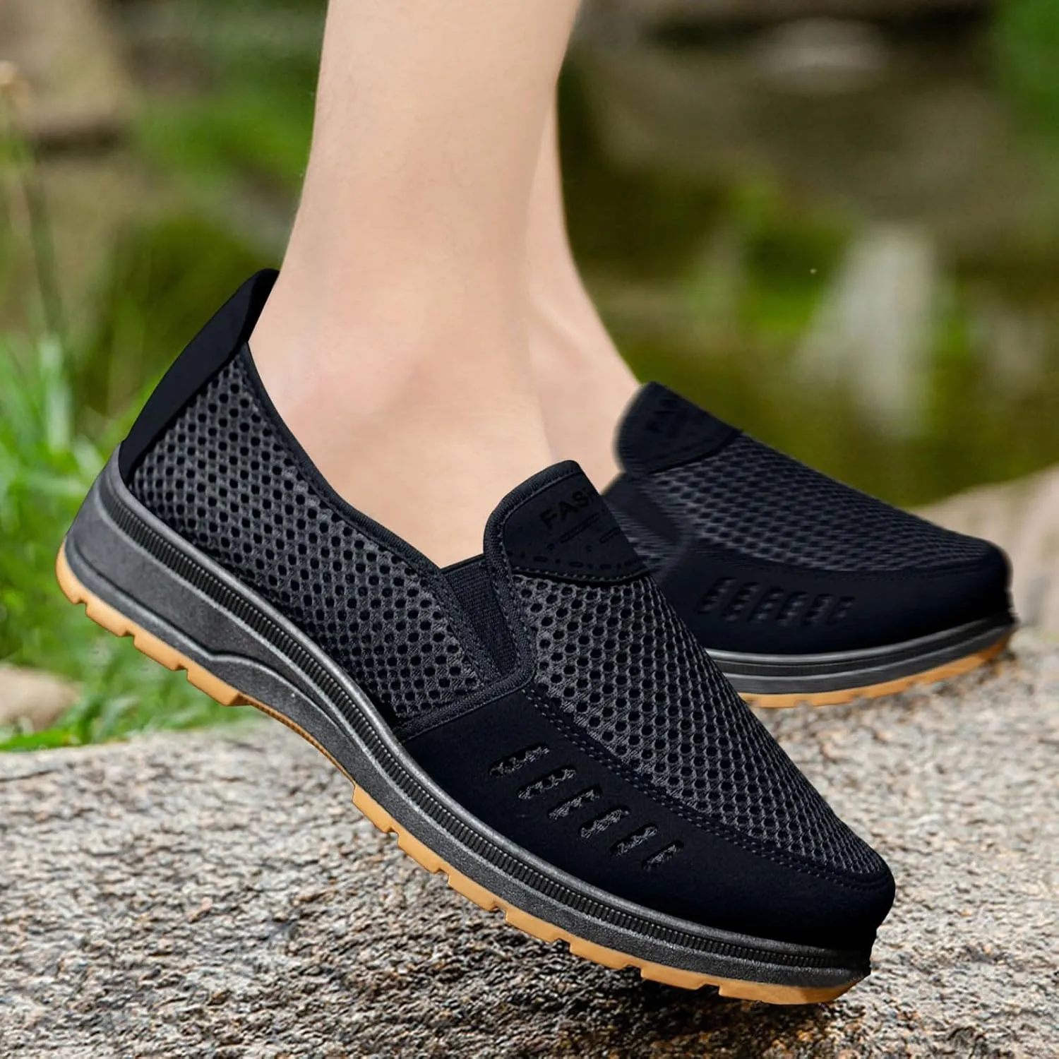Men's Orthopedic Comfortable Slip-On Shoes Slip on Lightweight Breathable Fashion Sneaker Breathable Work Shoes