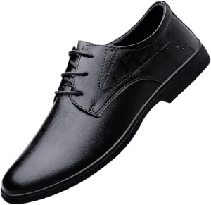 Men's Oxfords Patent Leather Lace Up Casual Patent Leather Derby Shoes Fashion Breathable Classic Dress Shoes for Men