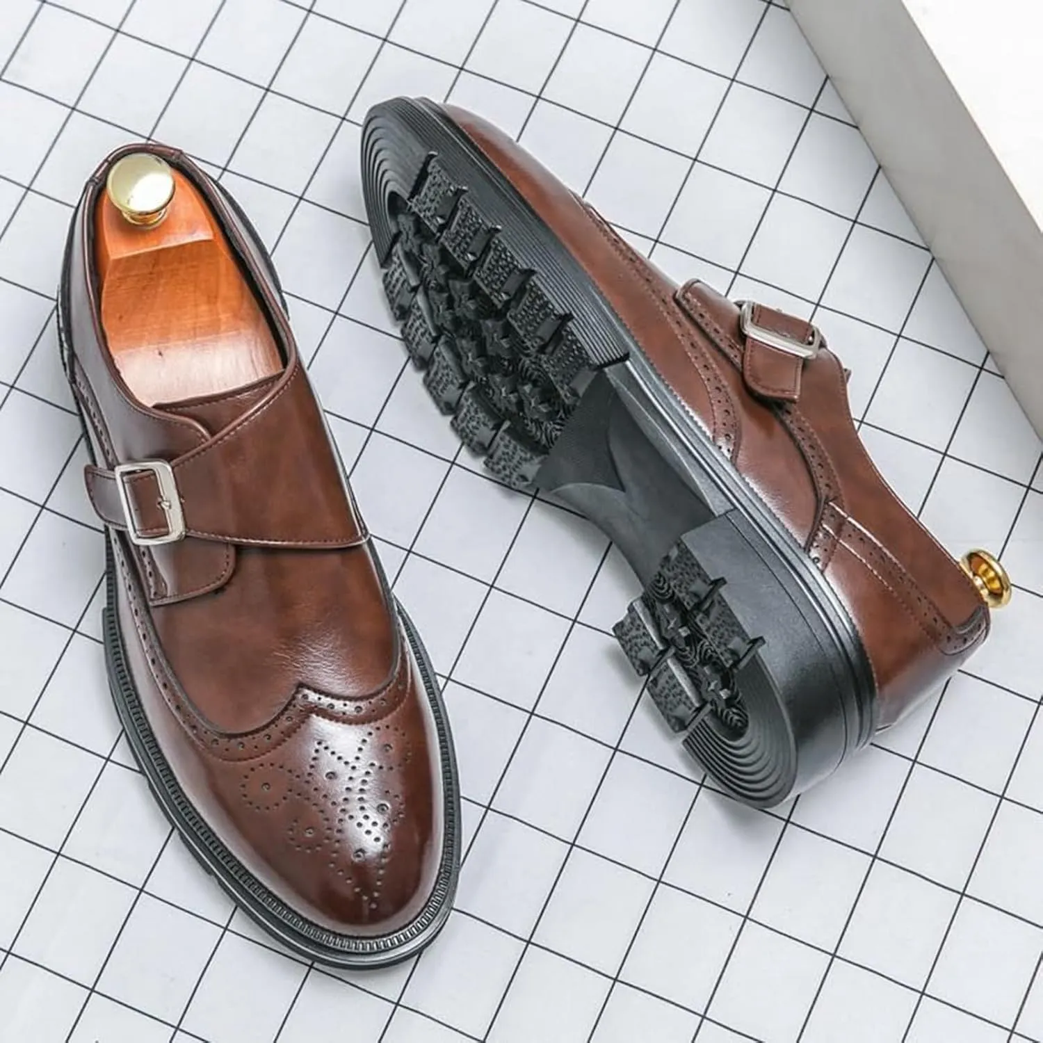 Men's Patent Leather Dress Shoes, Wedding Tuxedo Oxford Business Formal Shoes