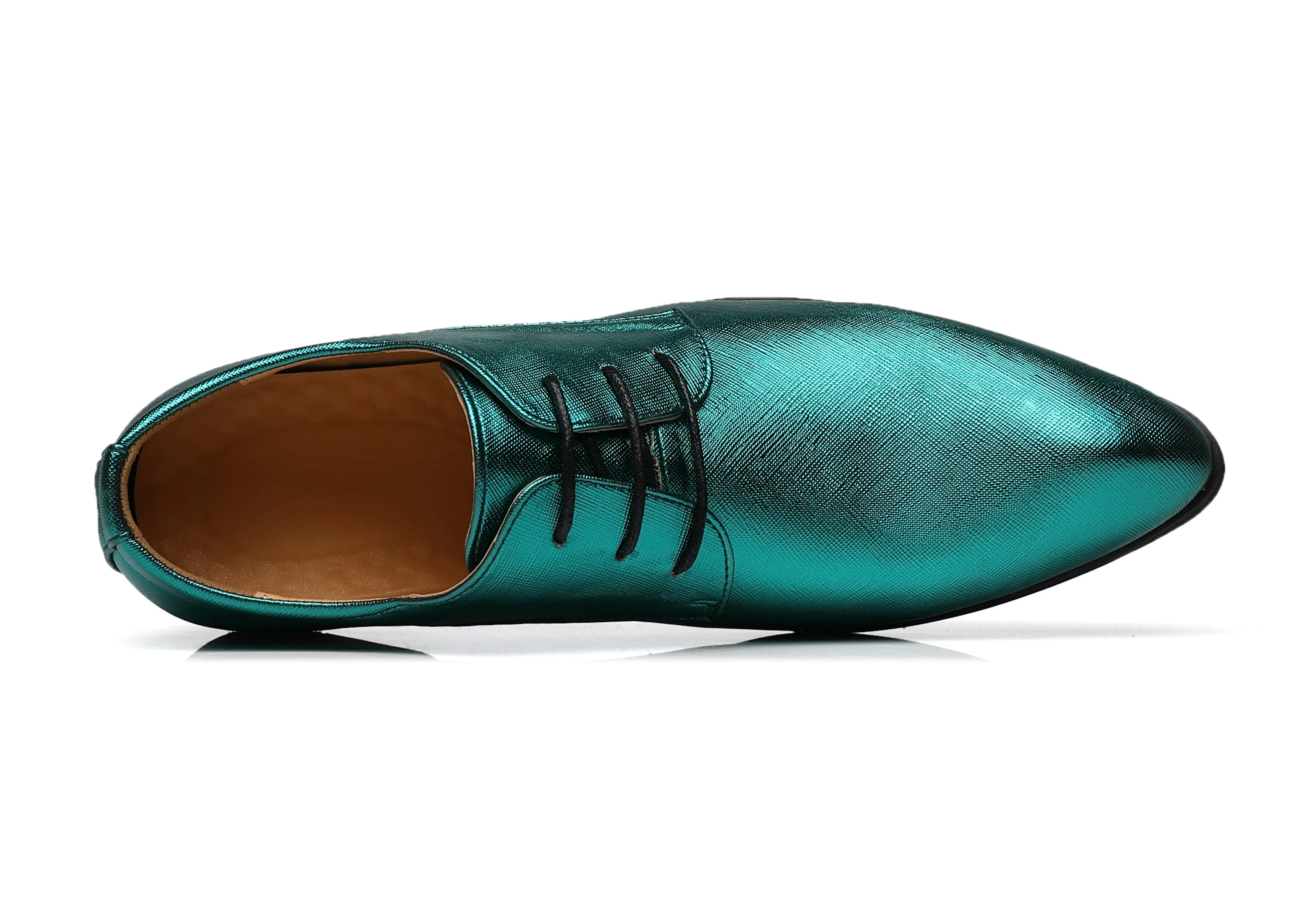 Men's Plain Matte Leather Derby Shoes