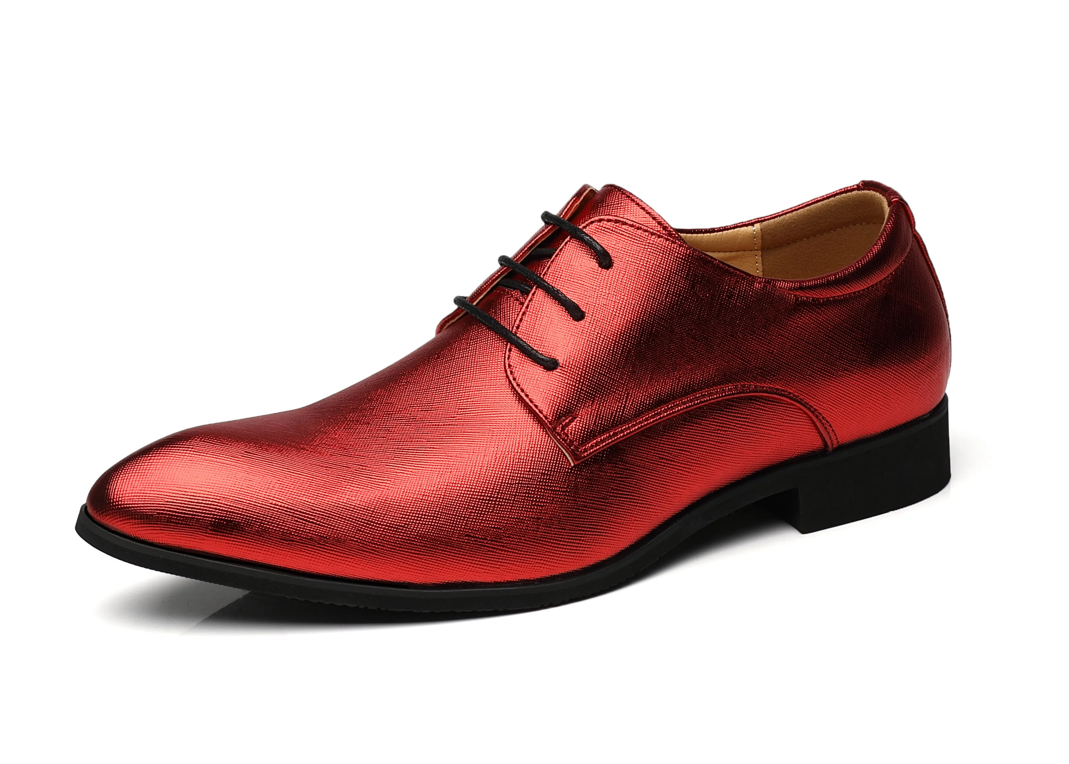 Men's Plain Matte Leather Derby Shoes