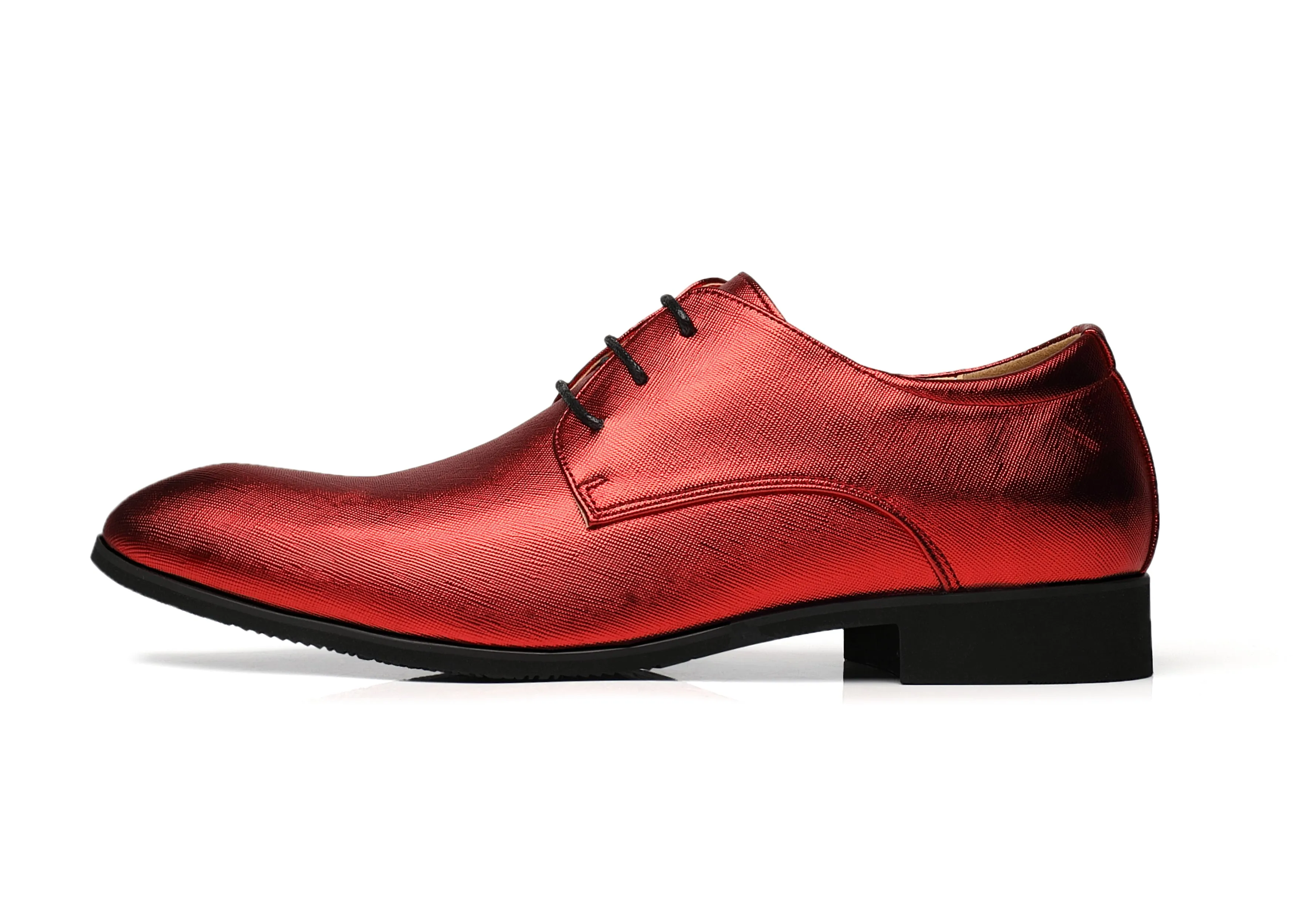 Men's Plain Matte Leather Derby Shoes