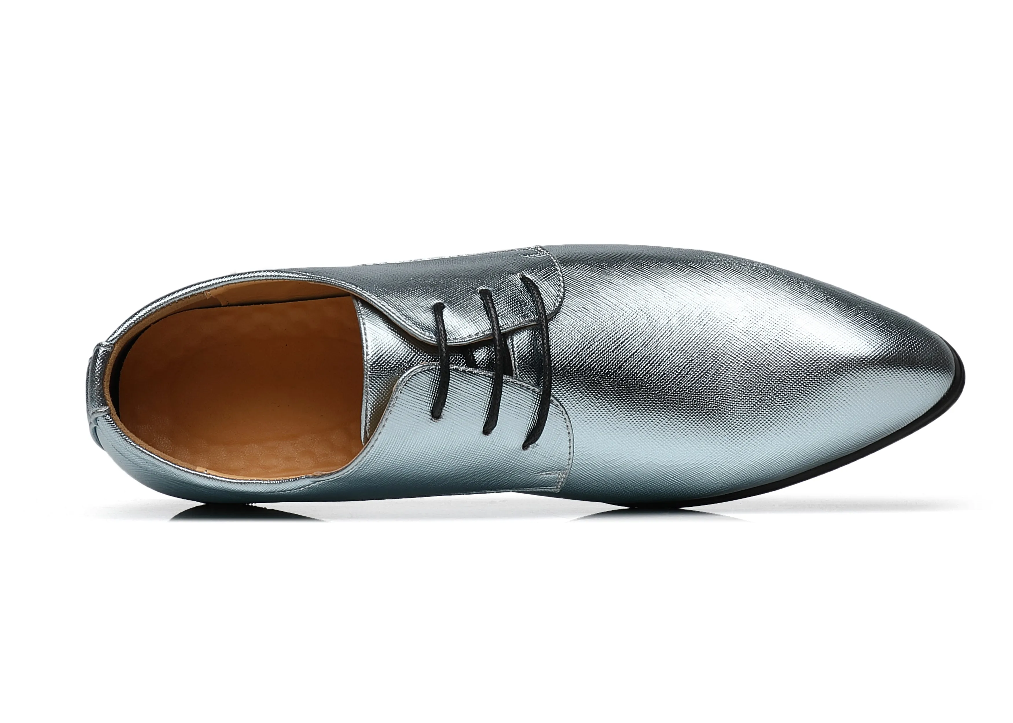 Men's Plain Matte Leather Derby Shoes