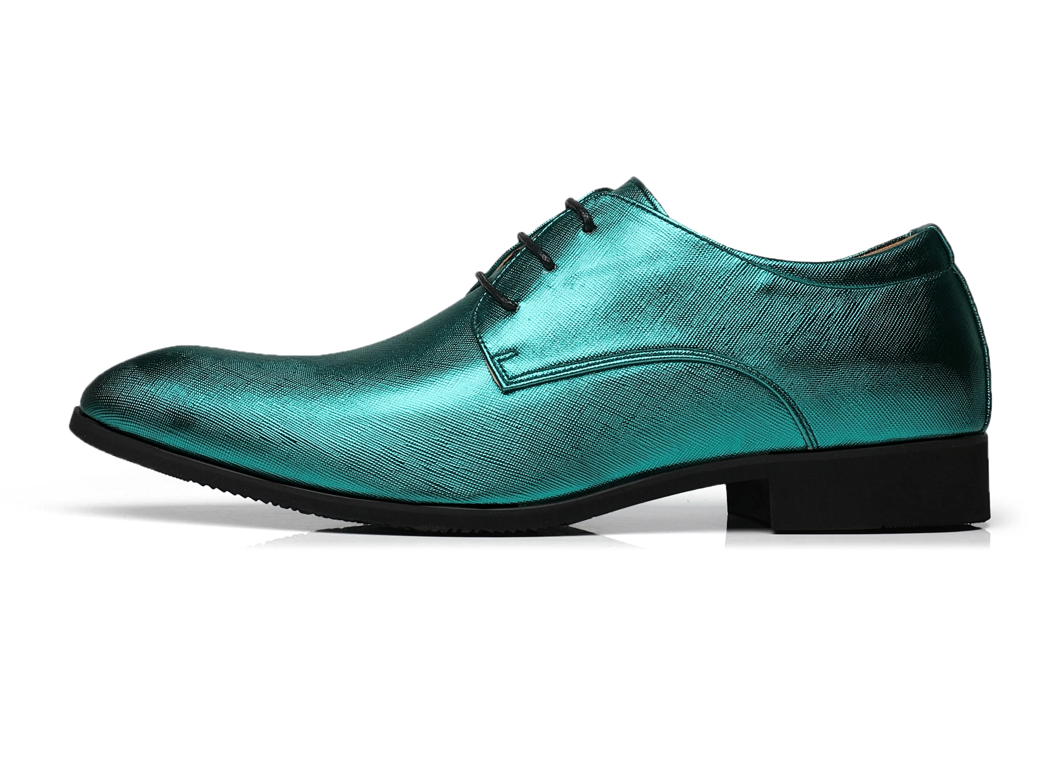 Men's Plain Matte Leather Derby Shoes