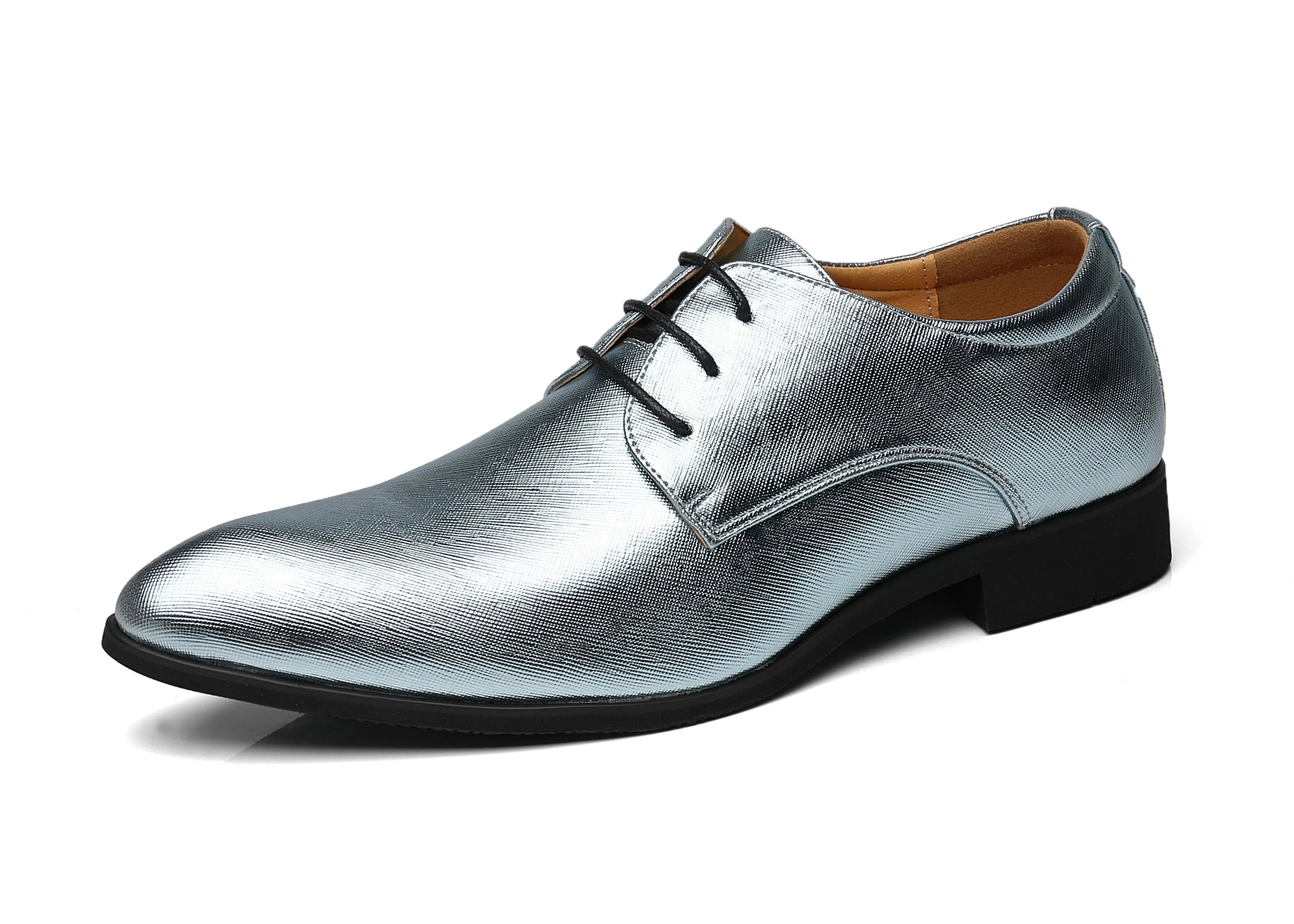 Men's Plain Matte Leather Derby Shoes