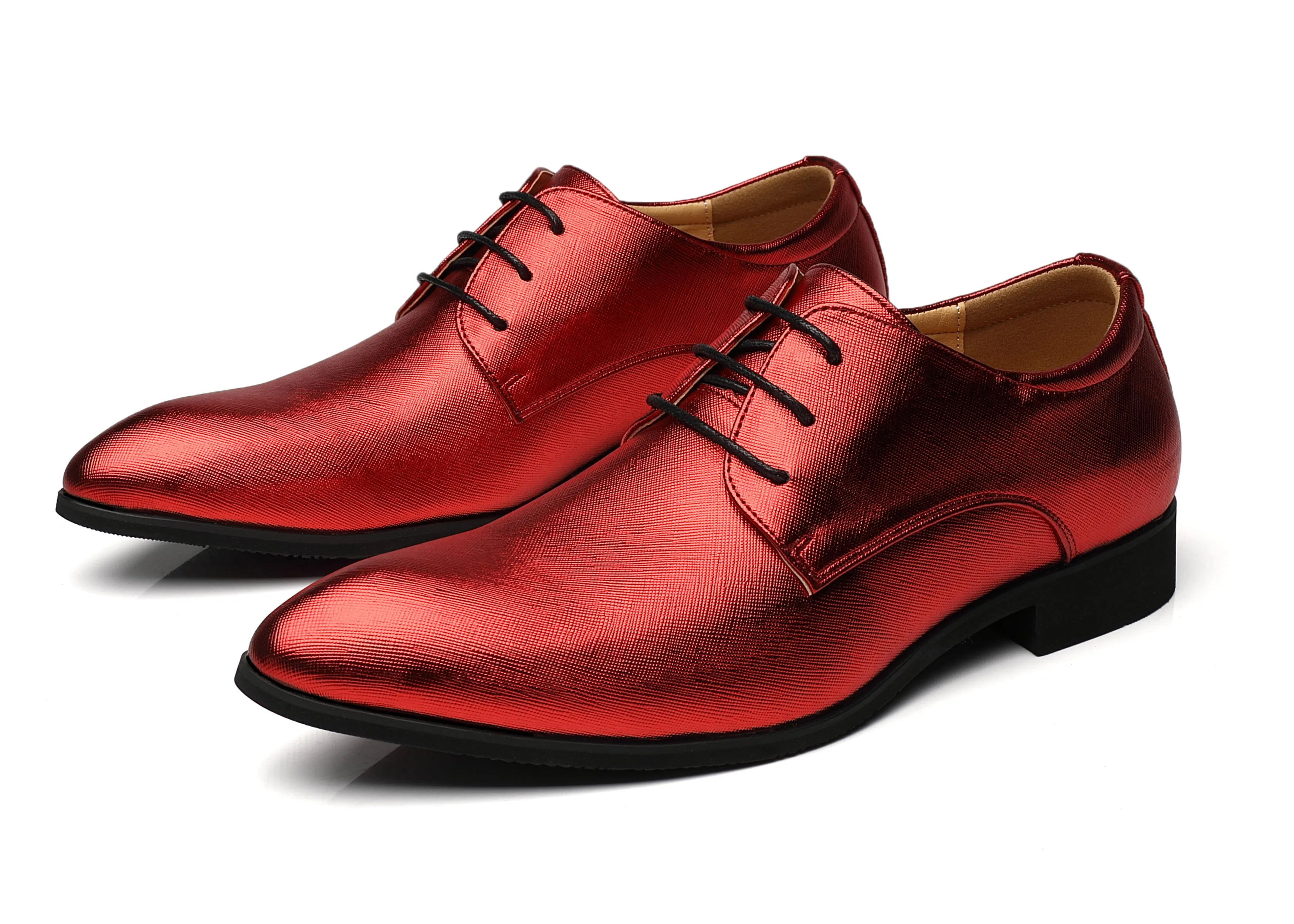 Men's Plain Matte Leather Derby Shoes