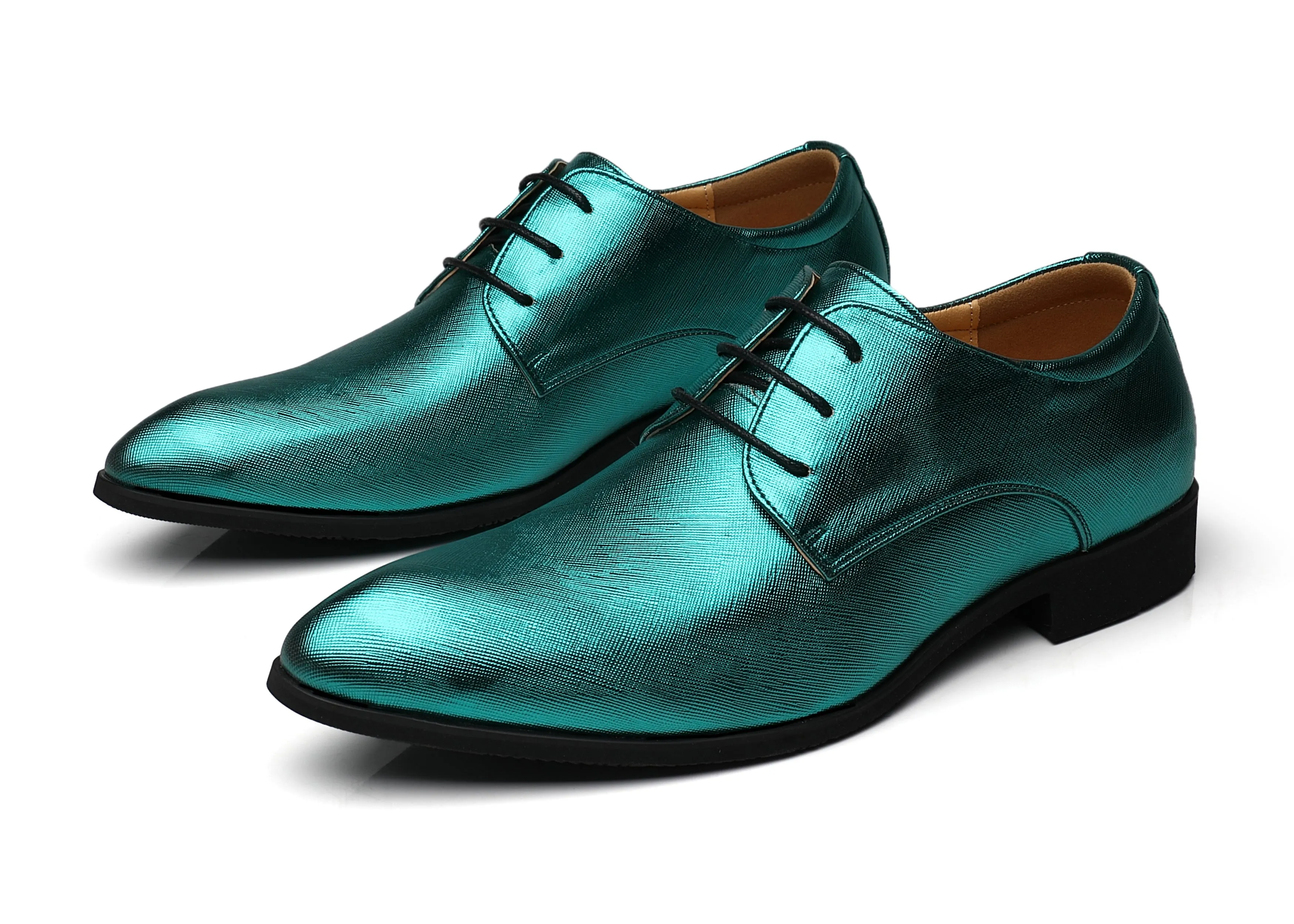 Men's Plain Matte Leather Derby Shoes