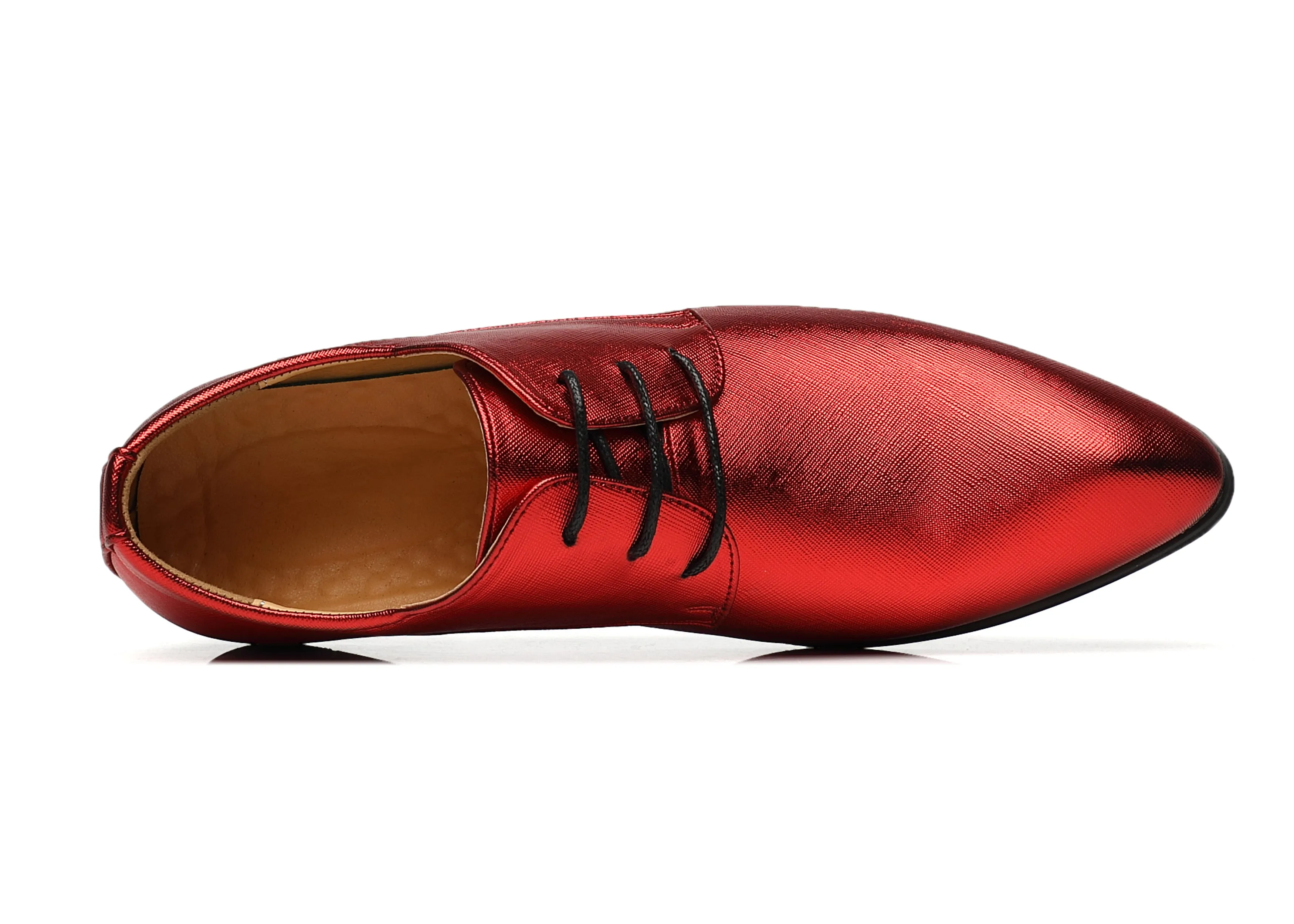 Men's Plain Matte Leather Derby Shoes