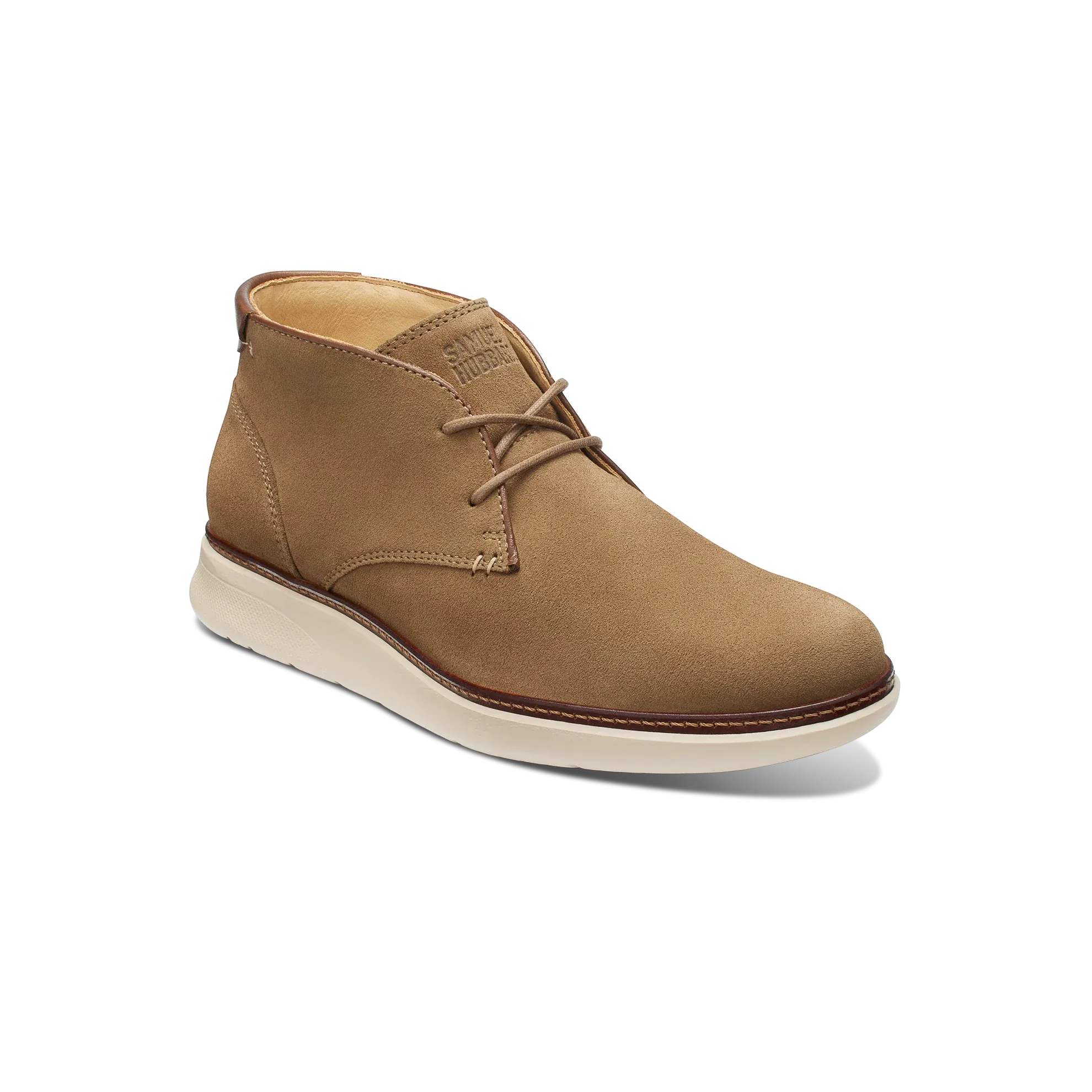Casual cushioning School - Friendly Men's Rafael Hybrid Chukka-Taupe Suede | Samuel Hubbard