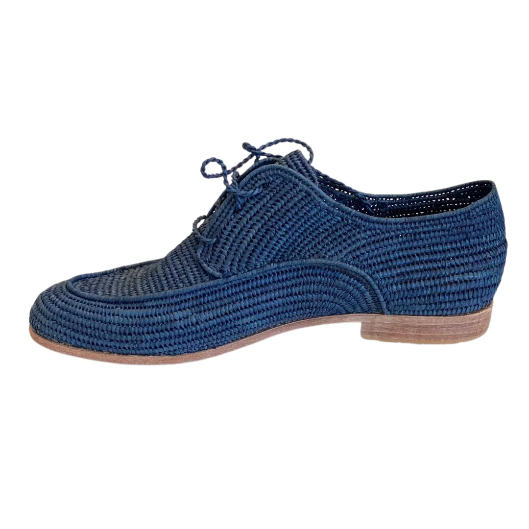 Men's Raffia Brogue (Navy)