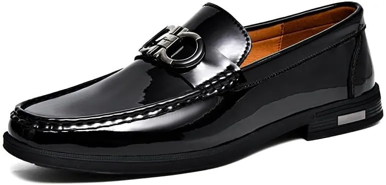 Men's Shiny Patent Leather Dress Shoes