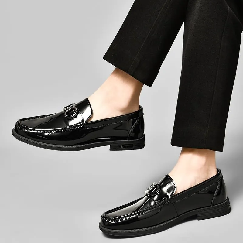 Men's Shiny Patent Leather Dress Shoes