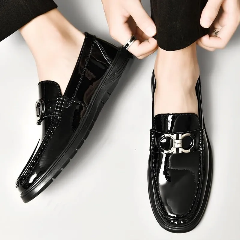 Men's Shiny Patent Leather Dress Shoes