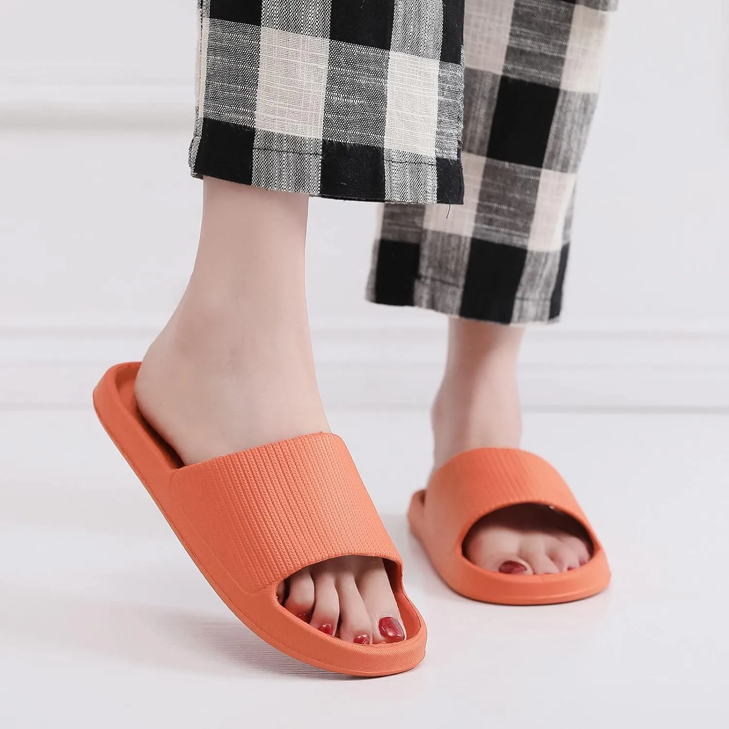 Mens Shower Shoes Shower Shoes Women Bathroom Slippers Men Slides for Women Pool Open Toe Ultimate Comfort Slippers