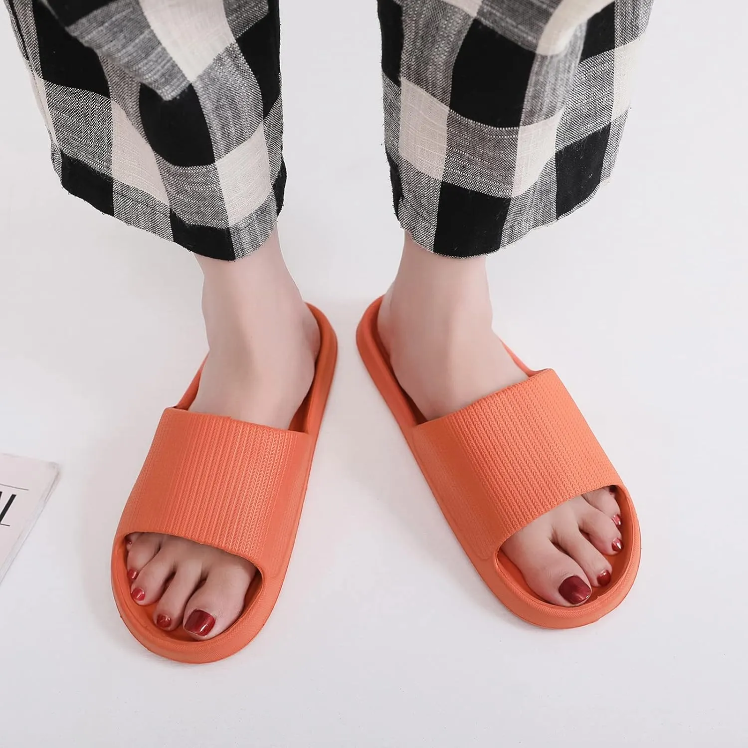 Mens Shower Shoes Shower Shoes Women Bathroom Slippers Men Slides for Women Pool Open Toe Ultimate Comfort Slippers