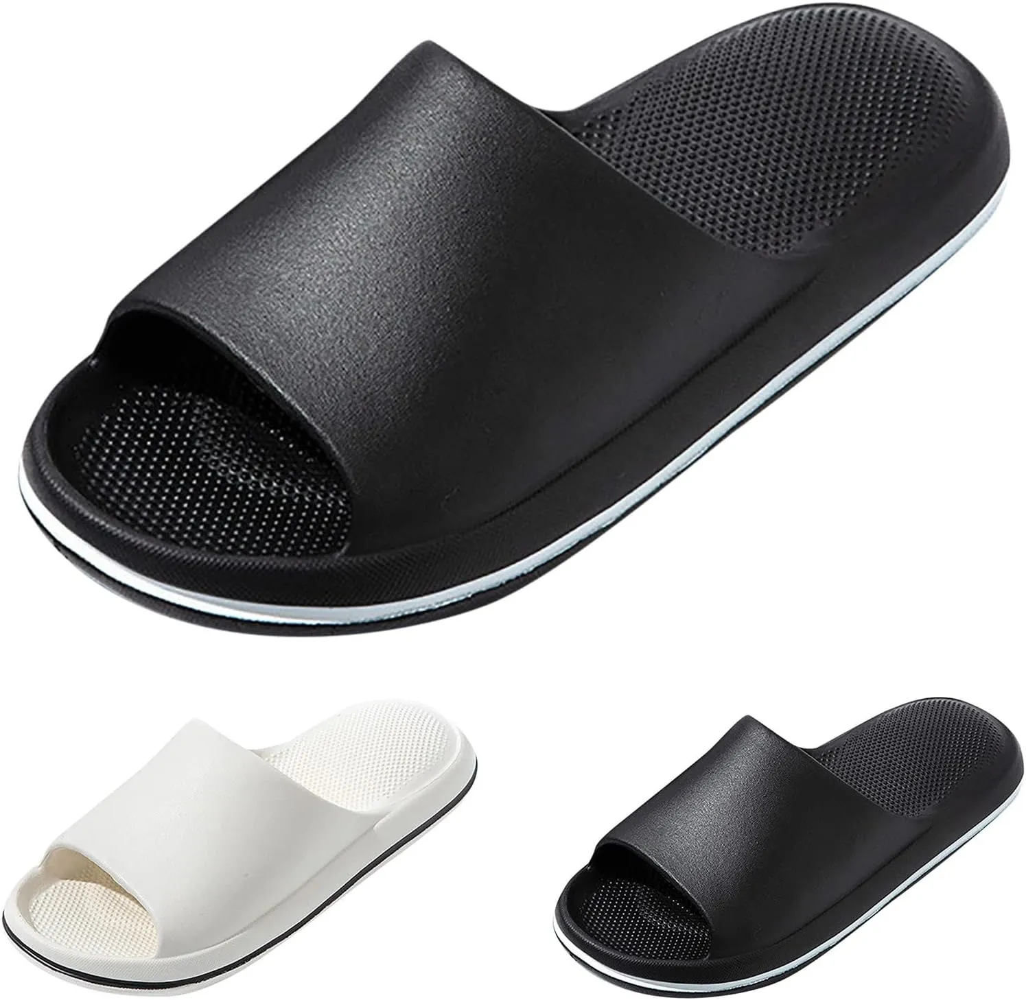 Mens Shower Shoes Slides for Women Bathroom Slippers Men Shower Shoes Women Living Room Beach Travel Slippers