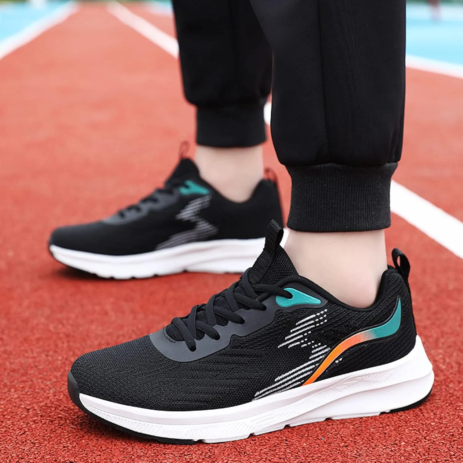 Men's Sport Breathable Mesh Shoes Outdoor Athletic Slip-On Hiking Shoe Comfortable & Light-Weight Stretch Shoes