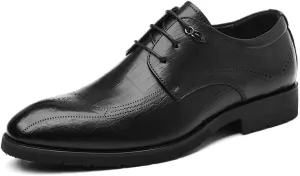 Men's Tuxedo Dress Shoes Casual Business Oxford Dress Shoes for Men Slip On Pointed Toe Derbys Shoes(10)