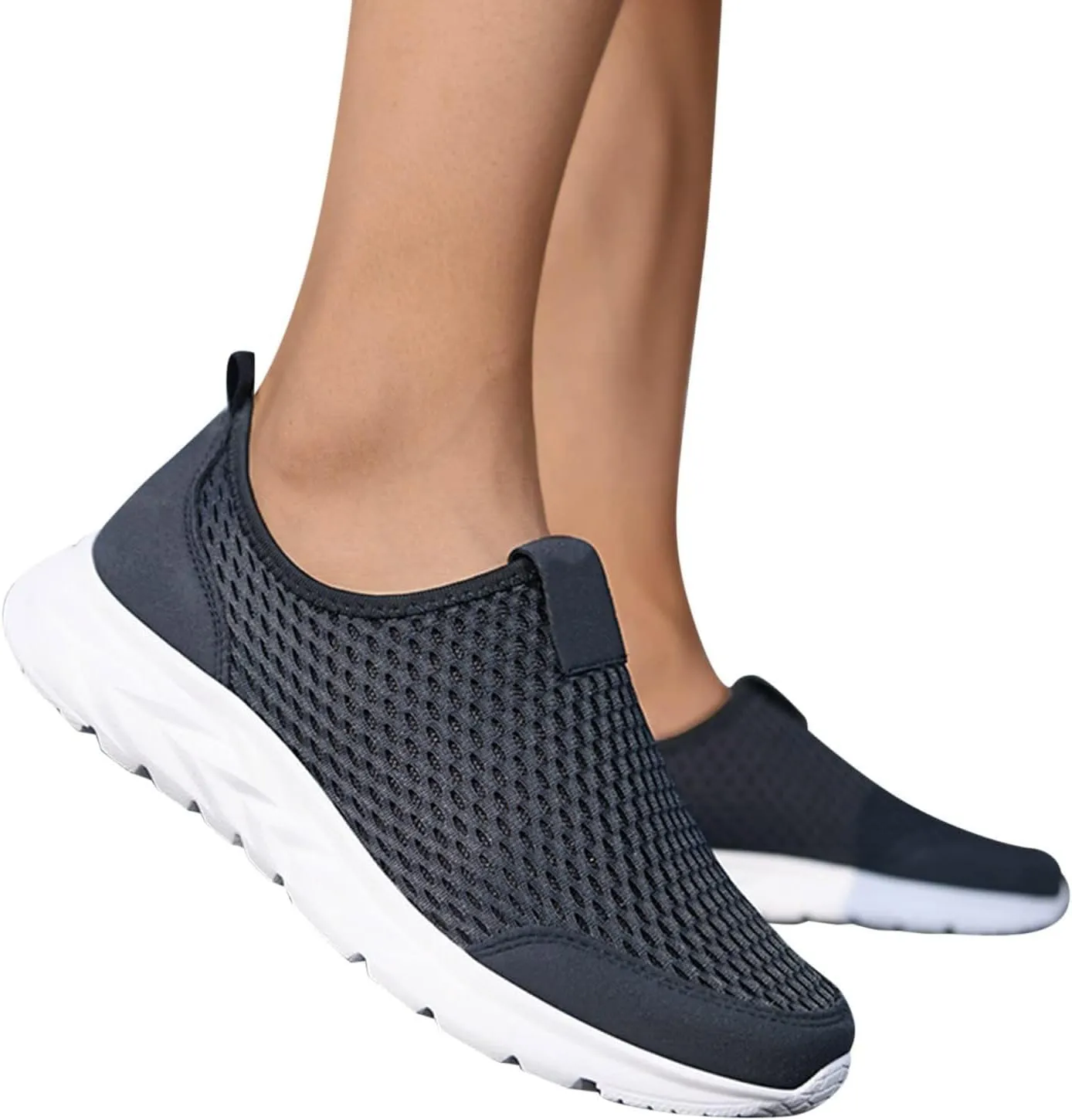 Mens Walking Running Shoes Arch Support Mesh Non Slip Shoes Lightweight Soft No Lace Shoe Casual Breathable Comfortable Classic Basic Sneakers Seasonal Hollowed Out Tennis Outdoor Beach Sports Flats