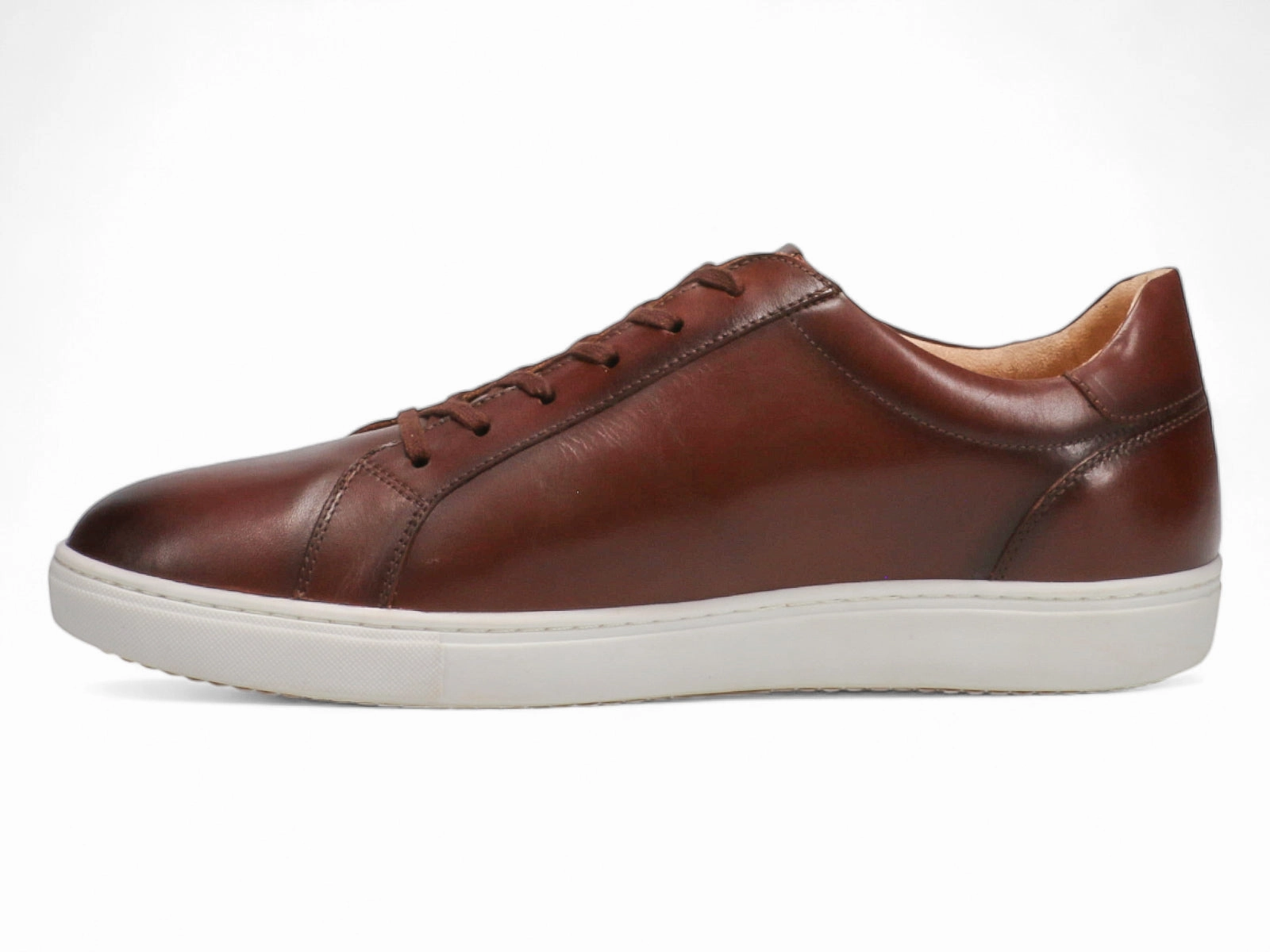 Stay Comfy Comfortable Arch Support Michael Ellis Brenden Lace-Up Sneaker Tobacco