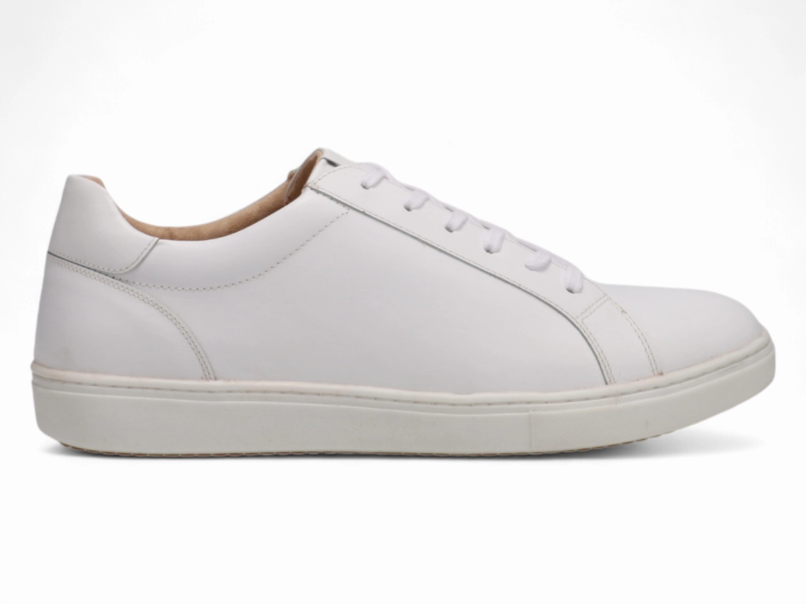 Michael Ellis Brenden Lace-Up Sneaker White Smooth Surface