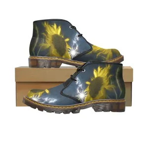 Midnight Sunflower Women's Canvas Chukka Boots