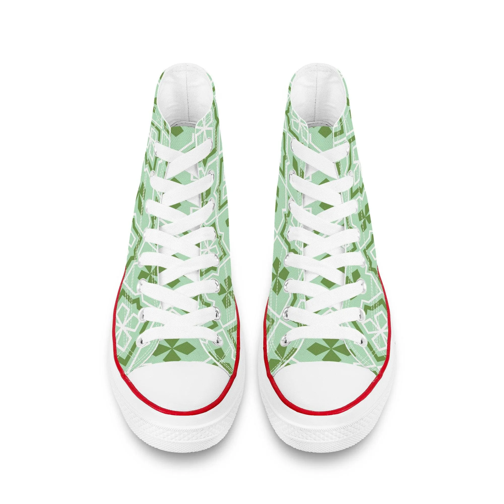 Midori 緑 - Green (Mint) High Top Canvas Shoes