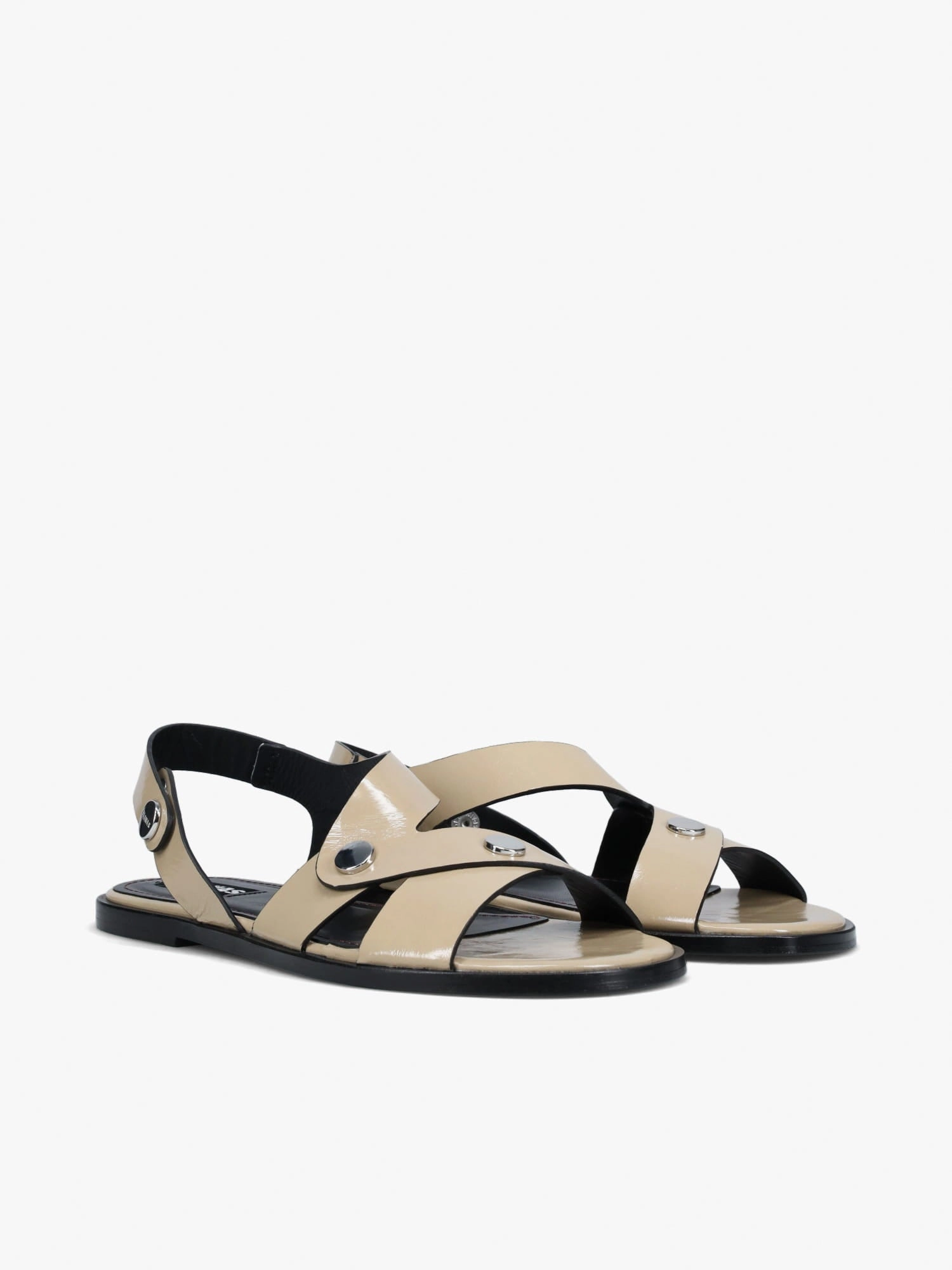 Mindy Stone Onix Leather Sandal Sole Relaxed Beach Shoes